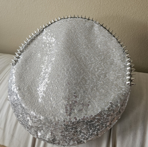 Silver Studded Sequin Cap - Picture 2 of 5